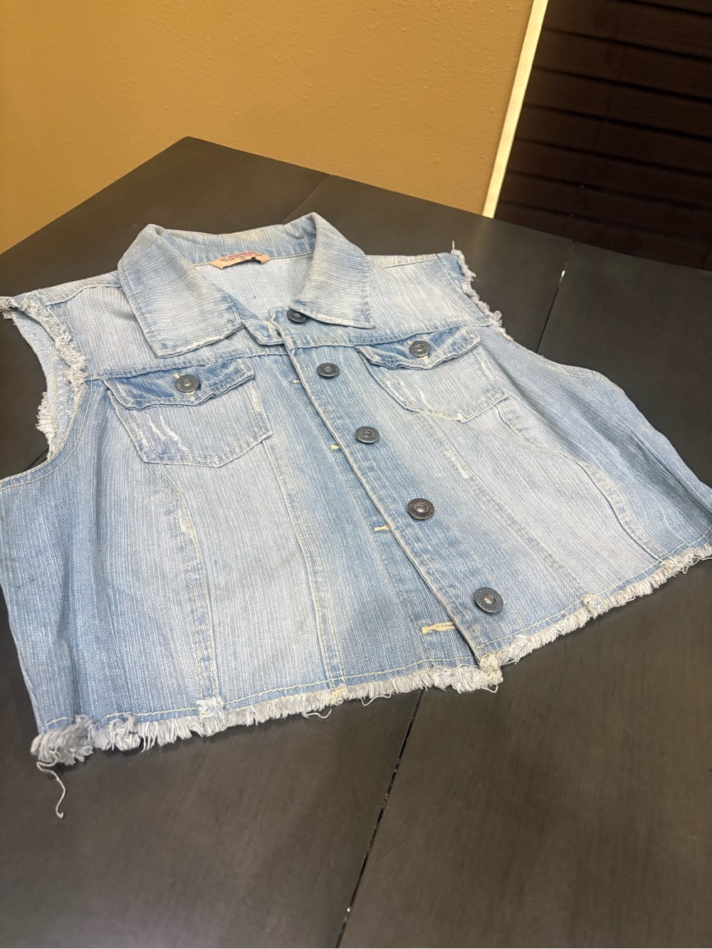 Vintage/ Y2K Highway Jeans Cropped Distressed Denim Vest Plus Size 2X